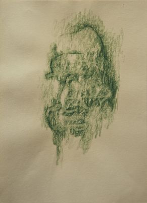 肖像NO.1，绘画， 素描， 262x195mm，1997